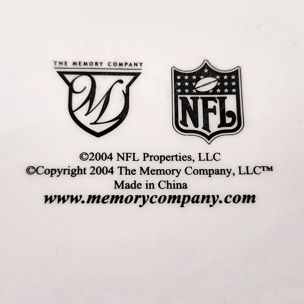 Chicago Bears NFL Ceramic Serving Bowl The Memory Company 2004 Cream Navy Orange - Picture 8 of 8